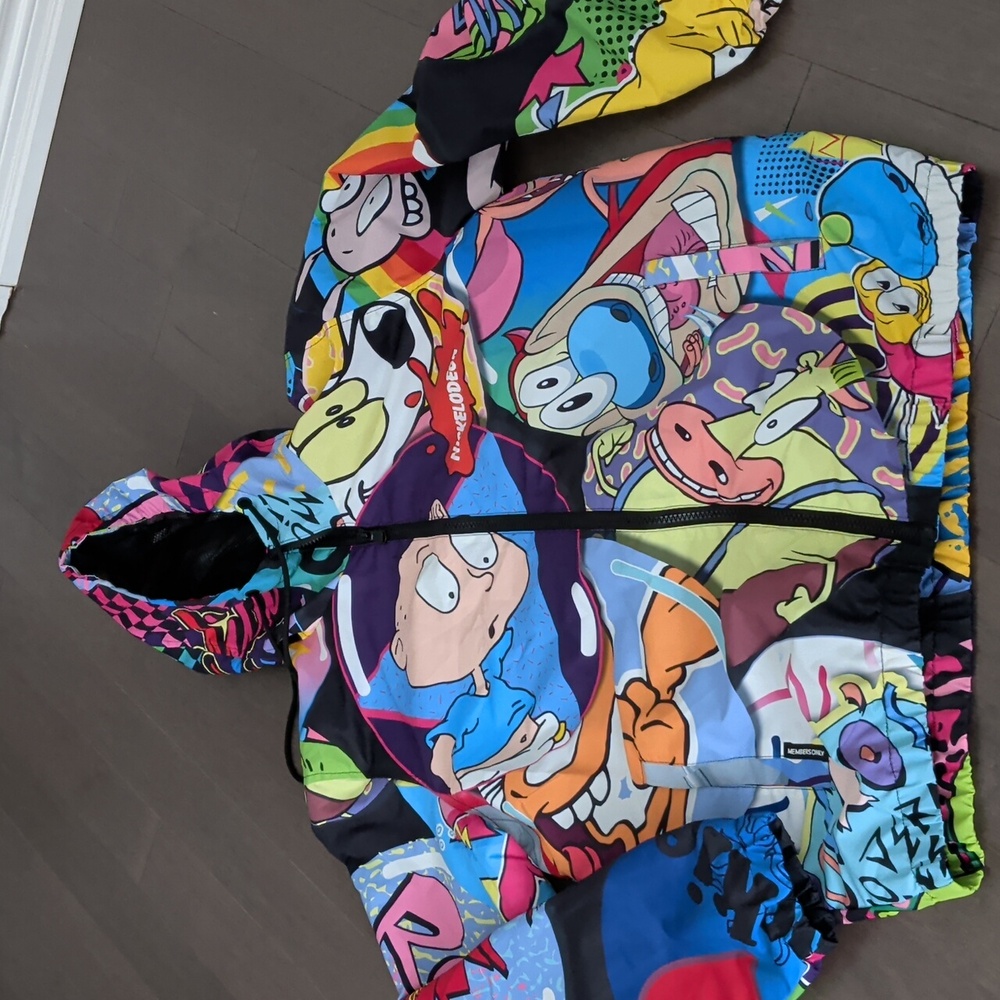 🔥 Members Only x Nickelodeon 90s Cartoon Windbreaker Jacket – Size M 🔥